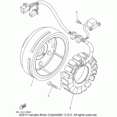 Схема вузла: Генератор Yamaha XVS1100 V-Star Custom