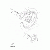 Схема вузла: Переднє колесо Yamaha XT660 XT660Z Tenere
