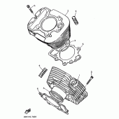 Схема узла: Цилиндр Yamaha XV535 Virago
