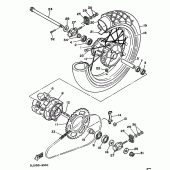 Схема узла: Заднее колесо Yamaha XTZ750 Super Tenere