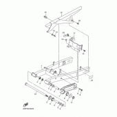 Схема вузла: Задній важіль та підвіска Yamaha XJ6 Diversion F (ABS)