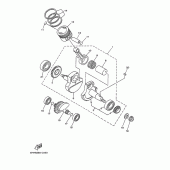 Схема вузла: Колінчастий вал та Поршень Yamaha TTR125 TT-R125