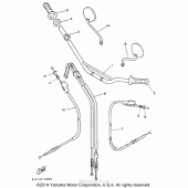 Схема узла: Руль и Тросики Yamaha TW200 TRAILWAY