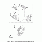 Схема вузла: Задній гальмівний супорт Yamaha XVS950 V-Star