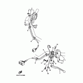Схема узла: Пульт управления рулевой и Рычаг Yamaha XV1700 Road Star
