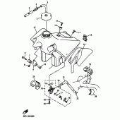 Схема узла: Топливный бак Yamaha YZ426F