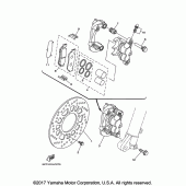Схема вузла: Переднє гальмо Yamaha XT250 XT250