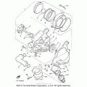 Схема вузла: Водяний насос Yamaha XVZ1300 Venture Royale