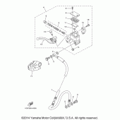 Схема вузла: Передній гальмівний циліндр Yamaha TTR230 TT-R230