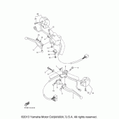 Схема вузла: Пульт управління рульовий та Важіль Yamaha XVS1100 V-Star Classic