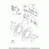 Схема вузла: Переднє гальмо Yamaha XVS1100 V-Star Classic