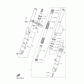 Схема узла: Вилка передней оси Yamaha FZ6 FZ6 FAZER S2 (ABS)