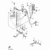 Схема вузла: Задній гальмівний циліндр Yamaha YZF1000R Thunderace