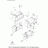 Схема узла: Saddlebag (1) Yamaha XV1700 Road Star Silverado