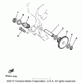 Схема узла: Tachometer gear Yamaha XT350 XT350