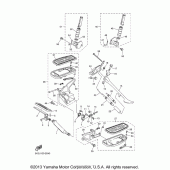 Схема вузла: Підніжки та Підставка Yamaha XVS1100 V-Star Classic Coast (Cast Wheel)
