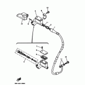 Схема вузла: Передній гальмівний циліндр Yamaha YZ125