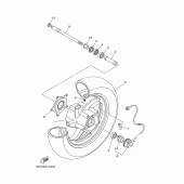 Схема узла: Переднее колесо Yamaha YP400 Majesty