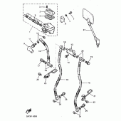 Схема узла: Передний тормозной цилиндр Yamaha VMX12 V-MAX