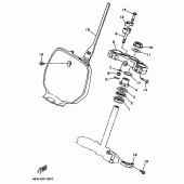 Схема узла: Рулевой механизм Yamaha YZ250 YZ250