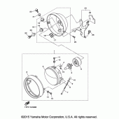 Схема узла: Фара Yamaha XVS950 Bolt