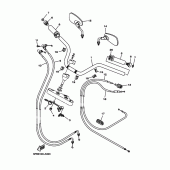 Схема вузла: Кермо та Тросики Yamaha XVS1100 V-Star Custom