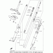 Схема вузла: Вилка передньої осі Yamaha YZF600R Thundercat