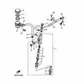 Схема узла: Задний тормозной цилиндр Yamaha WR250 WR250Z