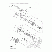 Схема вузла: Привід стартера Yamaha YZ250 YZ250F