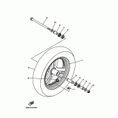 Схема узла: Переднее колесо Yamaha YP250 Majesty