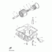 Схема узла: Масляный охладитель Yamaha FZX750