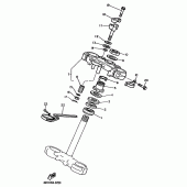 Схема вузла: Рульовий механізм Yamaha TT600