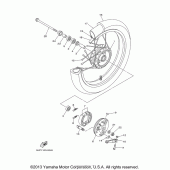 Схема вузла: Переднє колесо Yamaha TTR125 TT-R125