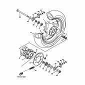 Схема вузла: Заднє колесо Yamaha TDM850