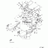 Схема вузла: Вихлопна система Yamaha VMX12 V-MAX
