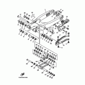 Схема вузла: Задній важіль та Підвіска Yamaha YZ125