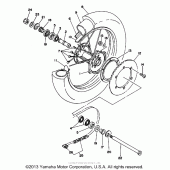 Схема вузла: Заднє колесо Yamaha WR500Z