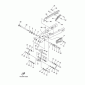 Схема вузла: Задній важіль та підвіска Yamaha XT660 XT660X