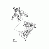 Схема вузла: Розподільний вал та Ланцюг ГРМ Yamaha XVS400 Drag Star Classic