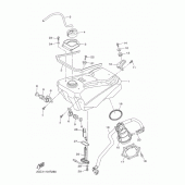 Схема узла: Топливный бак Yamaha WR450F