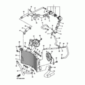 Схема вузла: Радіатор та Патрубок системи охолодження Yamaha YZF-R1 R1