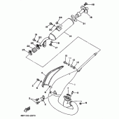 Схема вузла: Вихлопна система Yamaha WR200R