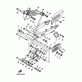 Схема вузла: Задній важіль та підвіска Yamaha TTR125 TT-R125