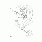 Схема вузла: Roue avant Yamaha TT250R TT-R