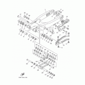 Схема узла: Задний рычаг и Подвеска Yamaha YZ125