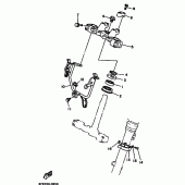 Схема вузла: Рулевий механізм Yamaha XT350 XT350