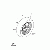 Схема вузла: Заднє колесо Yamaha YP250 Majesty