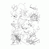 Схема вузла: Вітрове скло Yamaha XP500 T-MAX 530