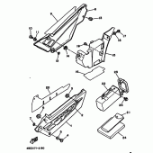 Схема вузла: Бічна кришка Yamaha XT225 XT225