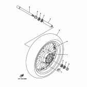 Схема узла: Переднее колесо Yamaha XV1900 Stratoliner S